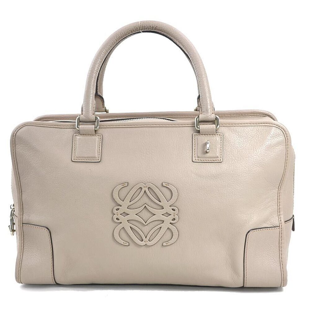 Loewe Amazona Leather Handbag Pink Beige